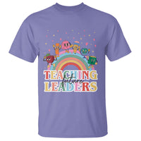 Teacher T Shirt Teaching Future Leaders Retro Groovy Education Back To School - Wonder Print Shop