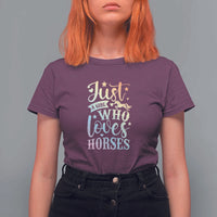 Horse Lover T Shirt For Women Just A Girl Who Loves Horse - Wonder Print Shop