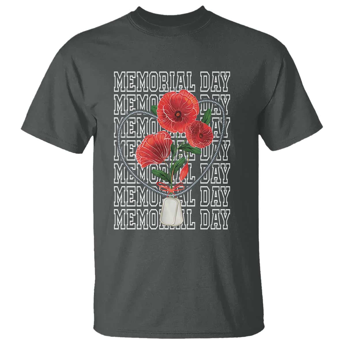 Decoration Day T Shirt Memorial Day Red Poppy Flower - Wonder Print Shop