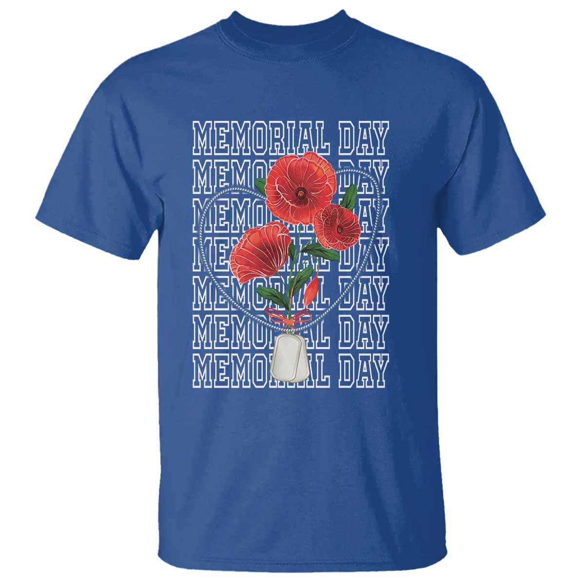 Decoration Day T Shirt Memorial Day Red Poppy Flower - Wonder Print Shop