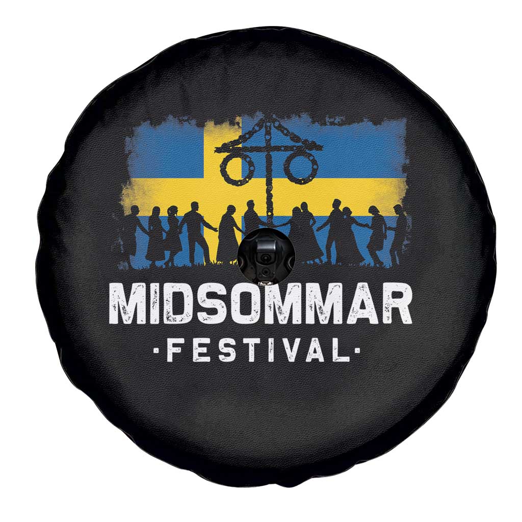 Funny Midsommar Festival Spare Tire Cover Sweden Summer Festival Maypole