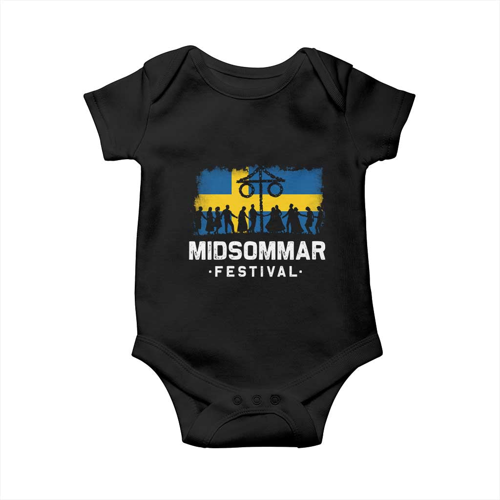Funny Midsommar Festival Baby Onesie Sweden Summer Festival Maypole
