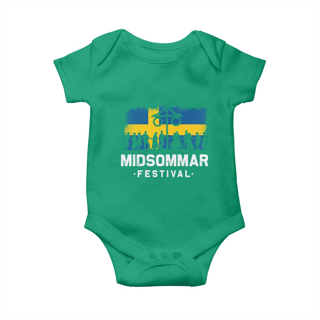Funny Midsommar Festival Baby Onesie Sweden Summer Festival Maypole