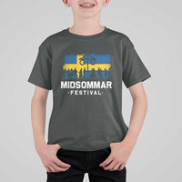 Funny Midsommar Festival T Shirt For Kid Sweden Summer Festival Maypole