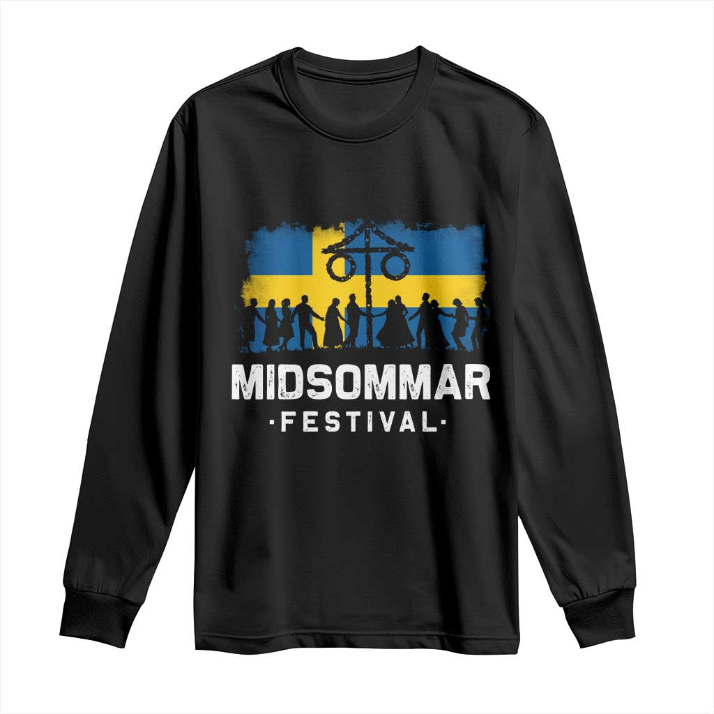 Funny Midsommar Festival Long Sleeve Shirt Sweden Summer Festival Maypole