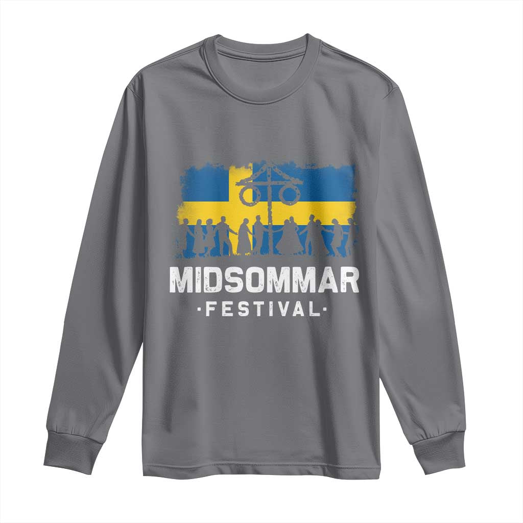Funny Midsommar Festival Long Sleeve Shirt Sweden Summer Festival Maypole