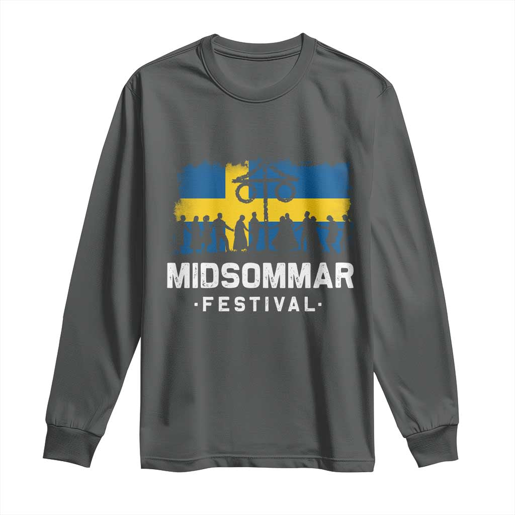 Funny Midsommar Festival Long Sleeve Shirt Sweden Summer Festival Maypole
