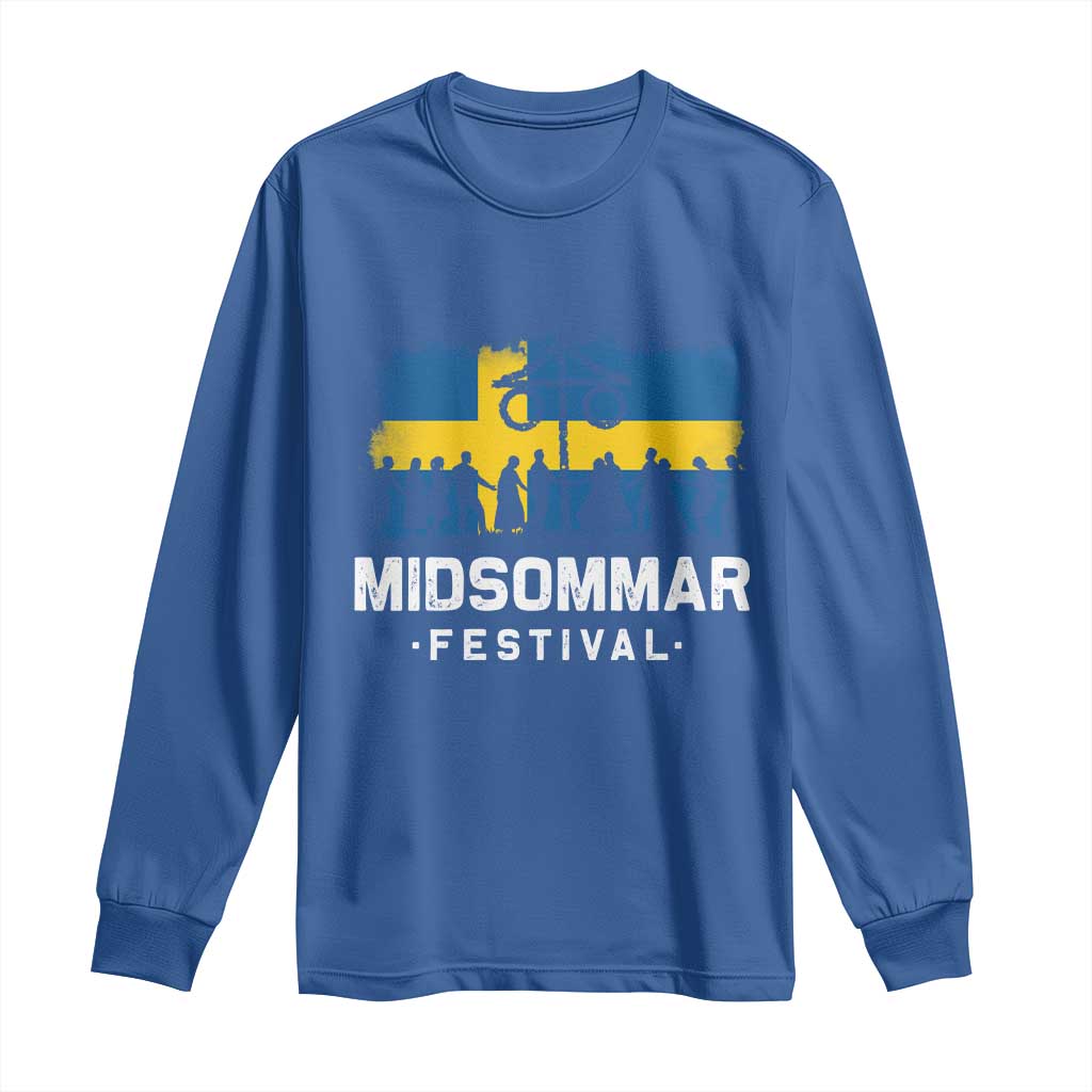 Funny Midsommar Festival Long Sleeve Shirt Sweden Summer Festival Maypole
