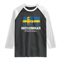 Funny Midsommar Festival Raglan Shirt Sweden Summer Festival Maypole