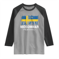 Funny Midsommar Festival Raglan Shirt Sweden Summer Festival Maypole