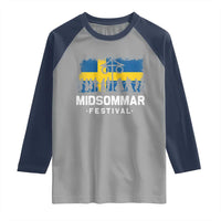 Funny Midsommar Festival Raglan Shirt Sweden Summer Festival Maypole