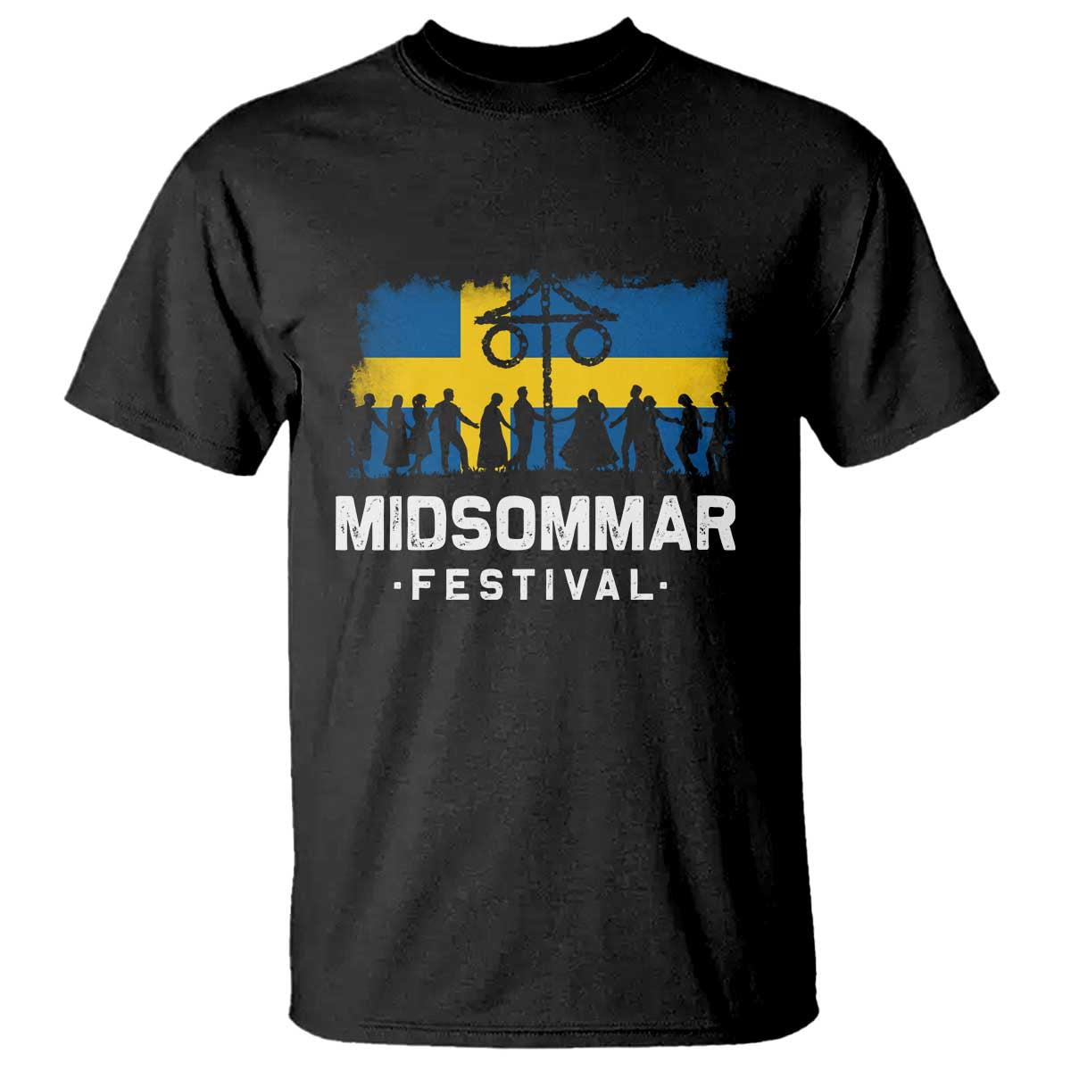 Funny Midsommar Festival T Shirt Sweden Summer Festival Maypole