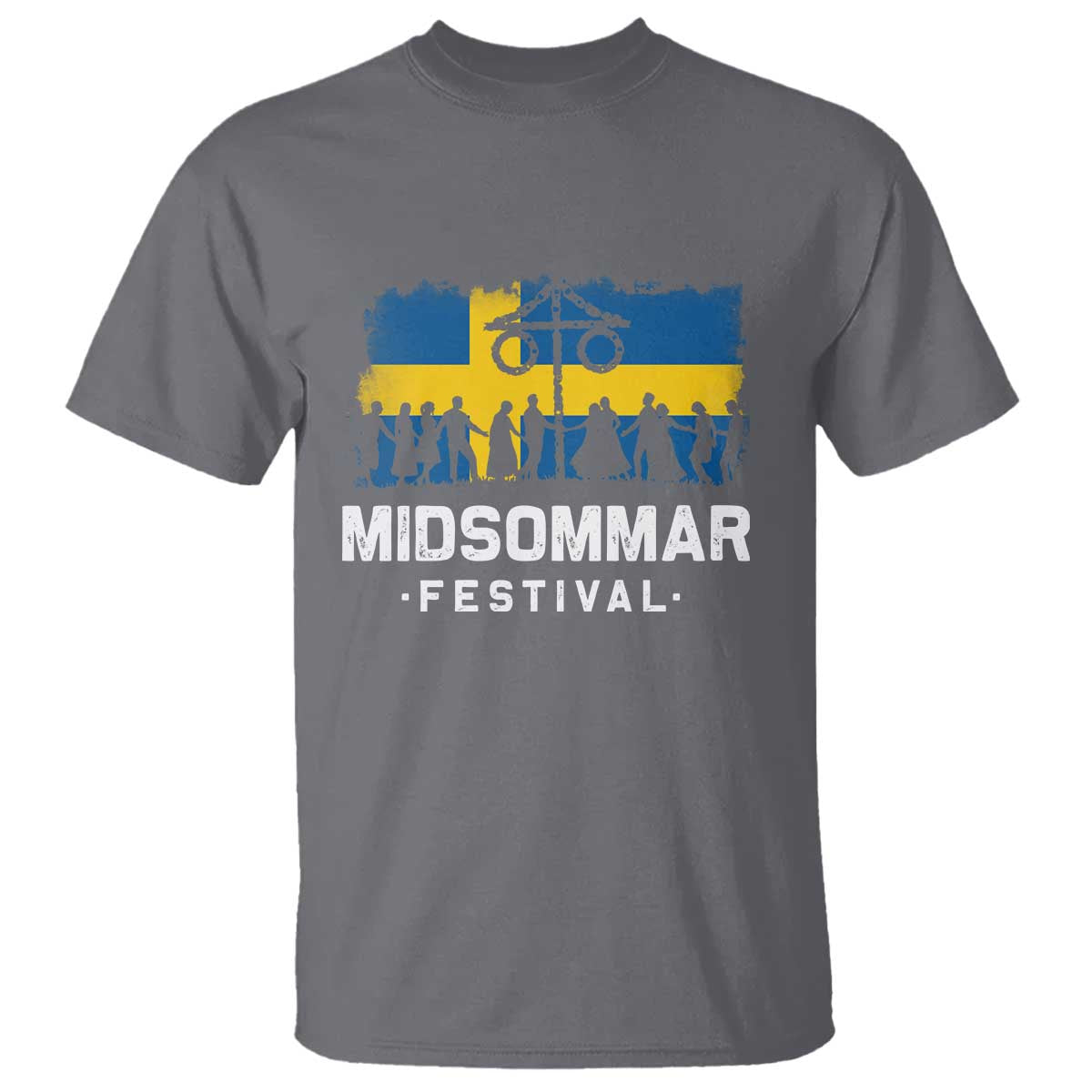 Funny Midsommar Festival T Shirt Sweden Summer Festival Maypole