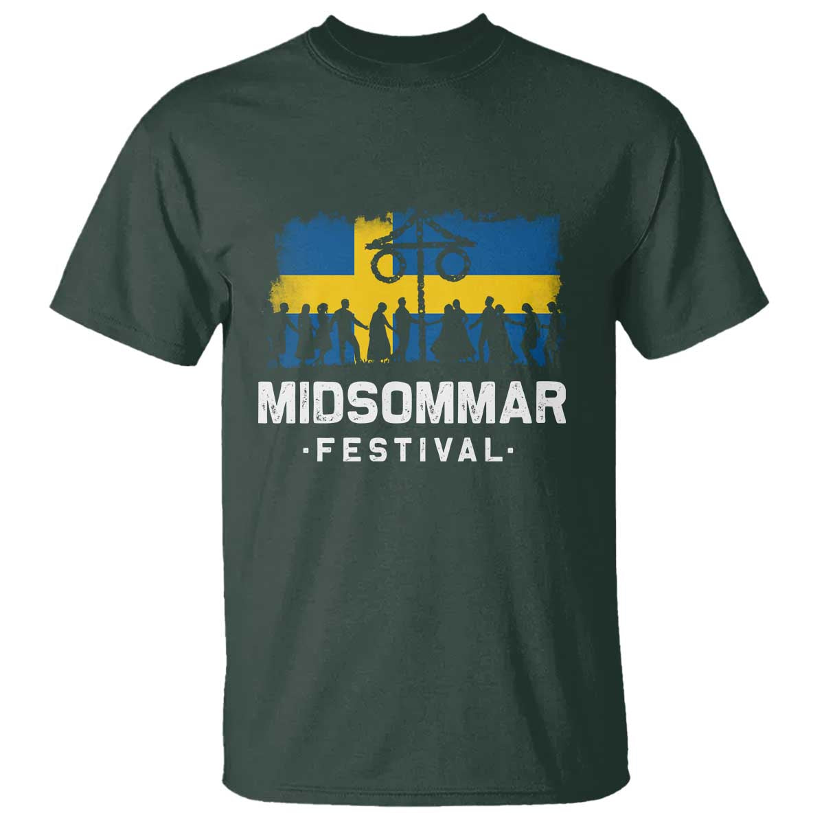 Funny Midsommar Festival T Shirt Sweden Summer Festival Maypole