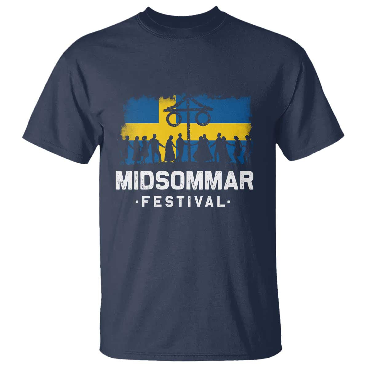 Funny Midsommar Festival T Shirt Sweden Summer Festival Maypole