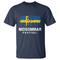 Funny Midsommar Festival T Shirt Sweden Summer Festival Maypole