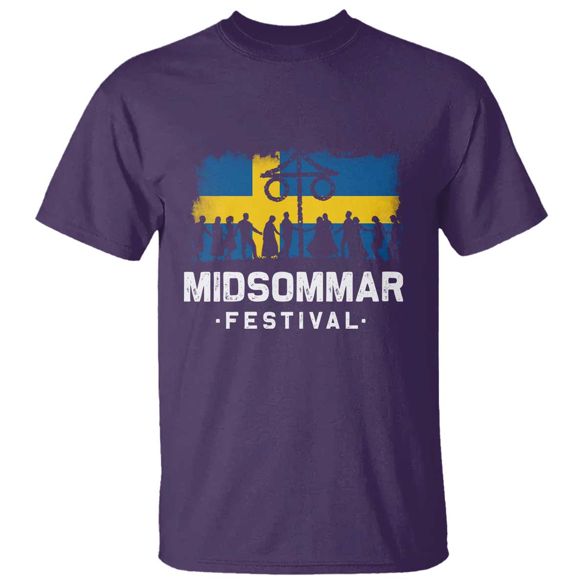 Funny Midsommar Festival T Shirt Sweden Summer Festival Maypole