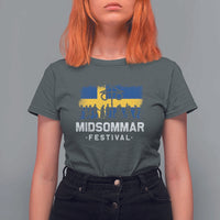 Funny Midsommar Festival T Shirt For Women Sweden Summer Festival Maypole