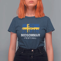 Funny Midsommar Festival T Shirt For Women Sweden Summer Festival Maypole
