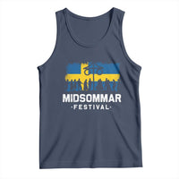 Funny Midsommar Festival Tank Top Sweden Summer Festival Maypole