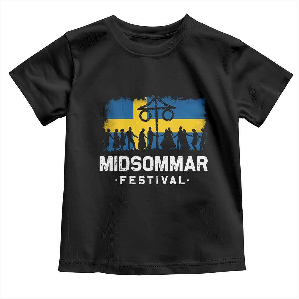 Funny Midsommar Festival Toddler T Shirt Sweden Summer Festival Maypole
