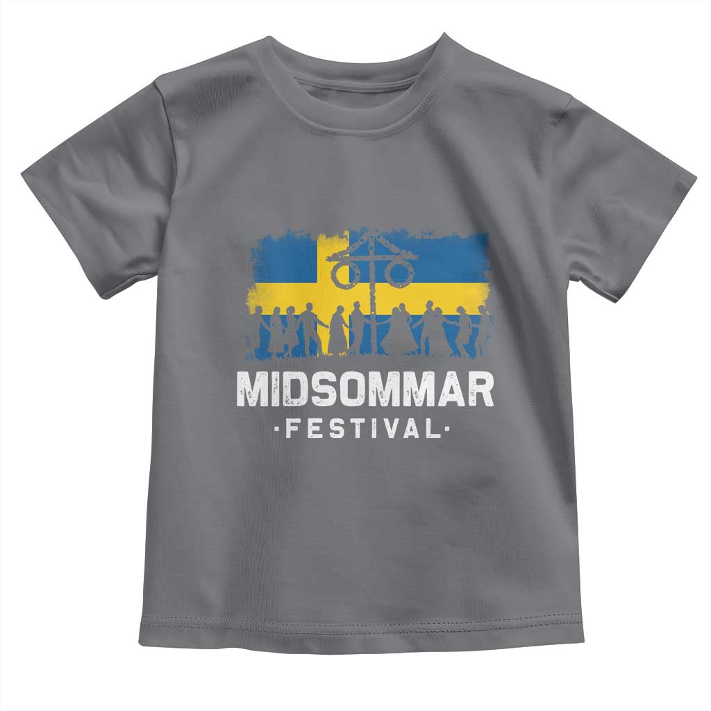 Funny Midsommar Festival Toddler T Shirt Sweden Summer Festival Maypole