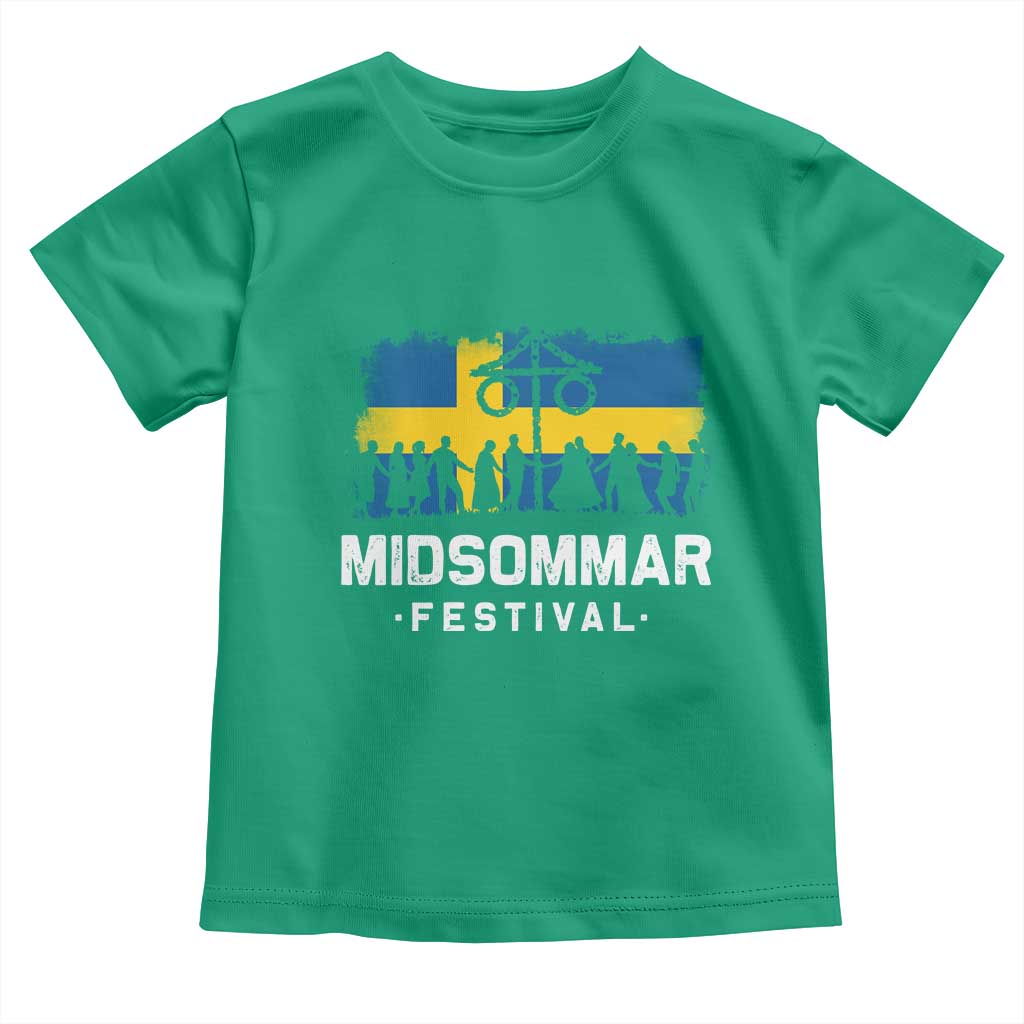 Funny Midsommar Festival Toddler T Shirt Sweden Summer Festival Maypole