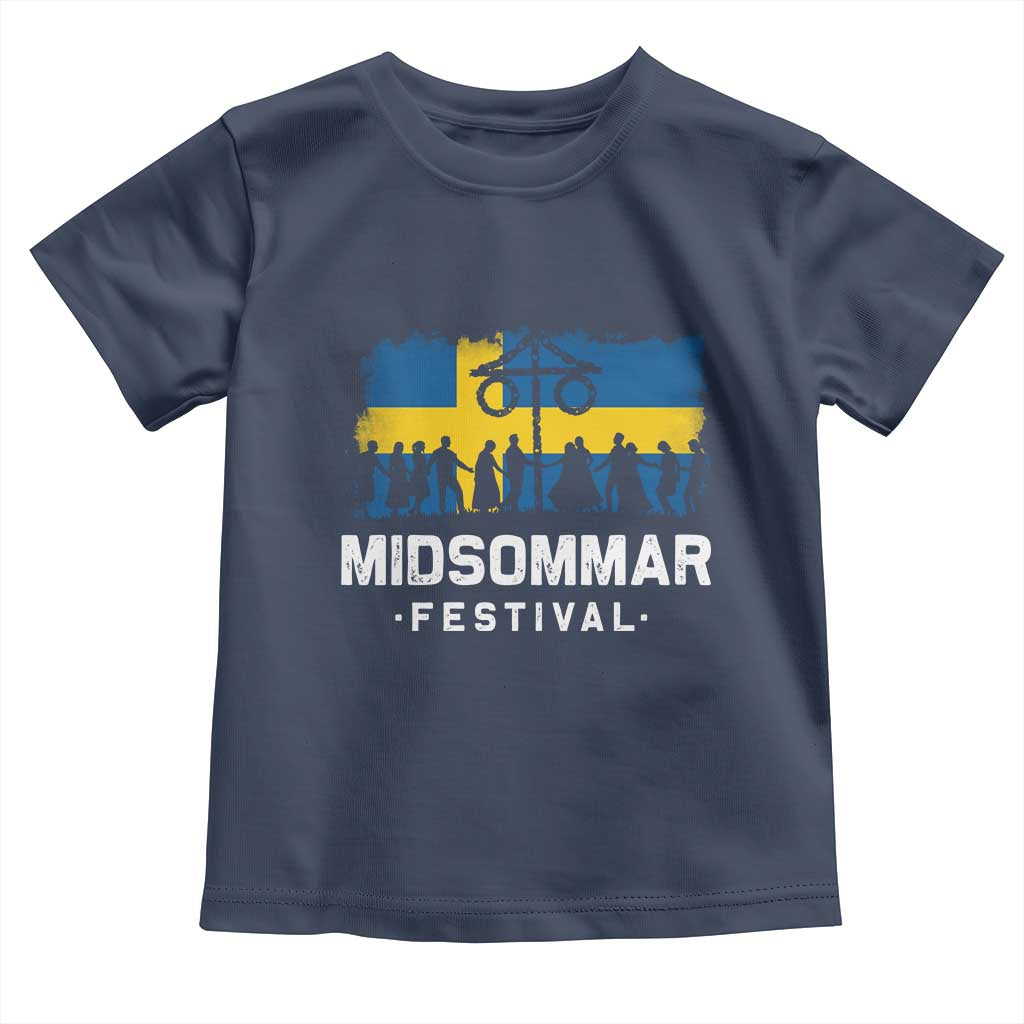 Funny Midsommar Festival Toddler T Shirt Sweden Summer Festival Maypole
