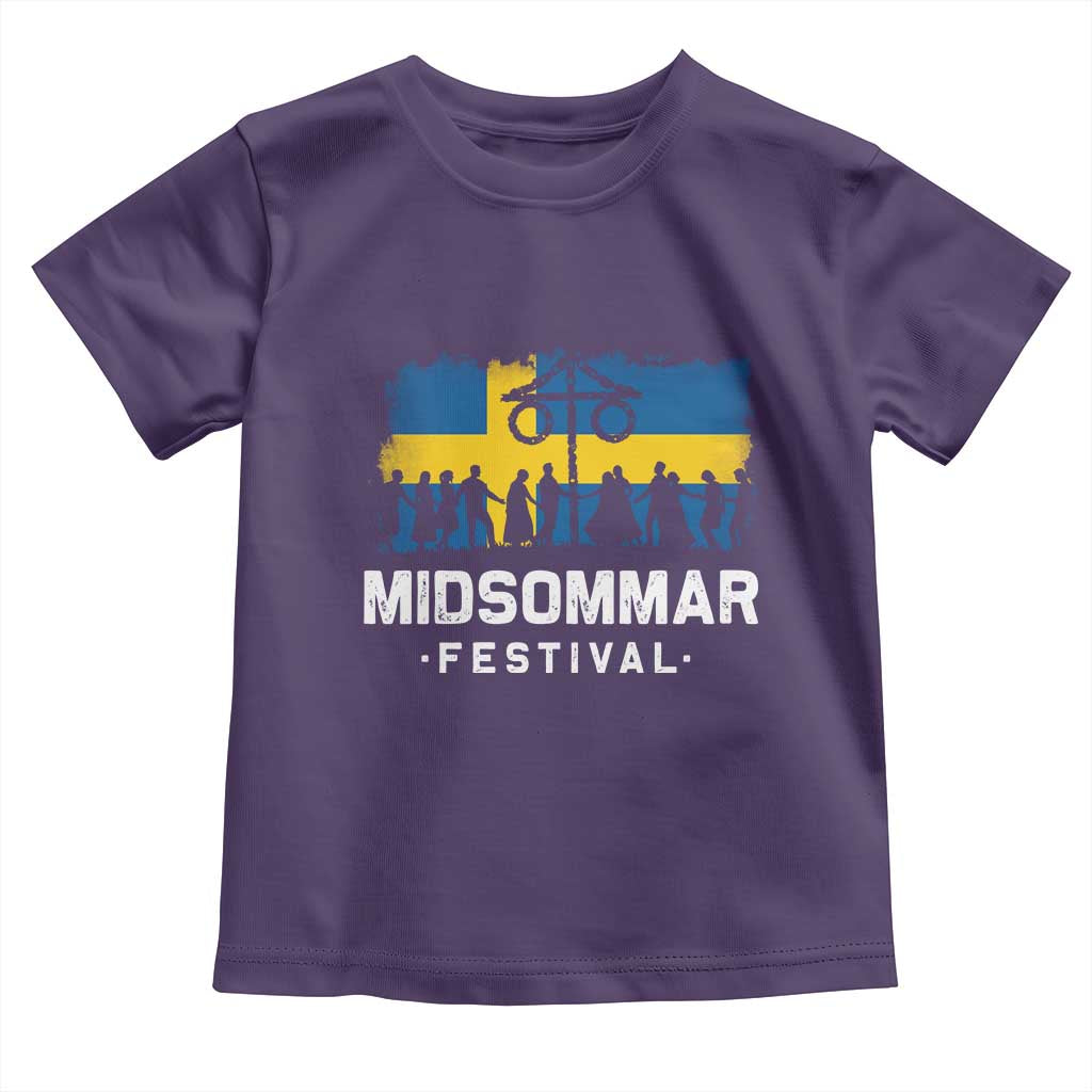 Funny Midsommar Festival Toddler T Shirt Sweden Summer Festival Maypole