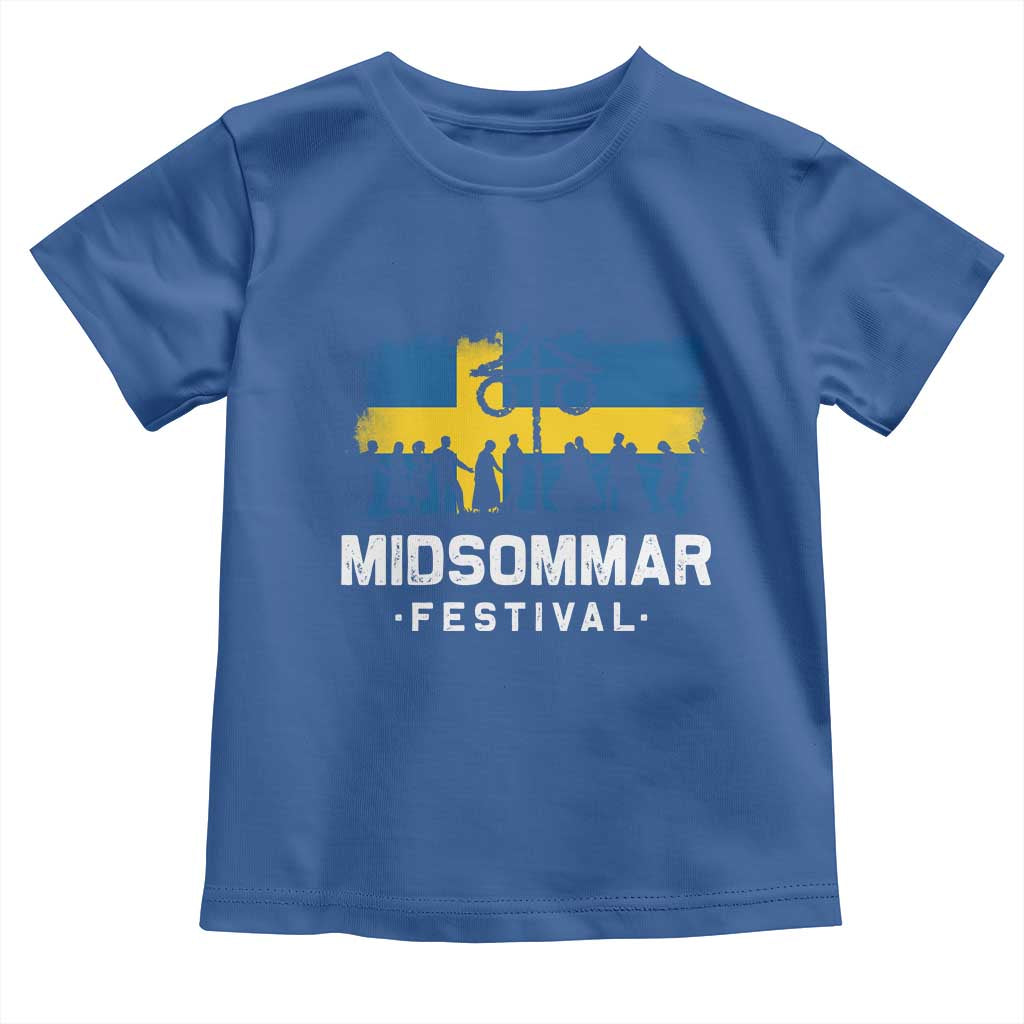 Funny Midsommar Festival Toddler T Shirt Sweden Summer Festival Maypole