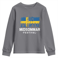 Funny Midsommar Festival Youth Sweatshirt Sweden Summer Festival Maypole