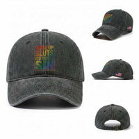 Funny Wake Up Sluts Its Time To Sin LGBTQ Washed Cotton Baseball Cap