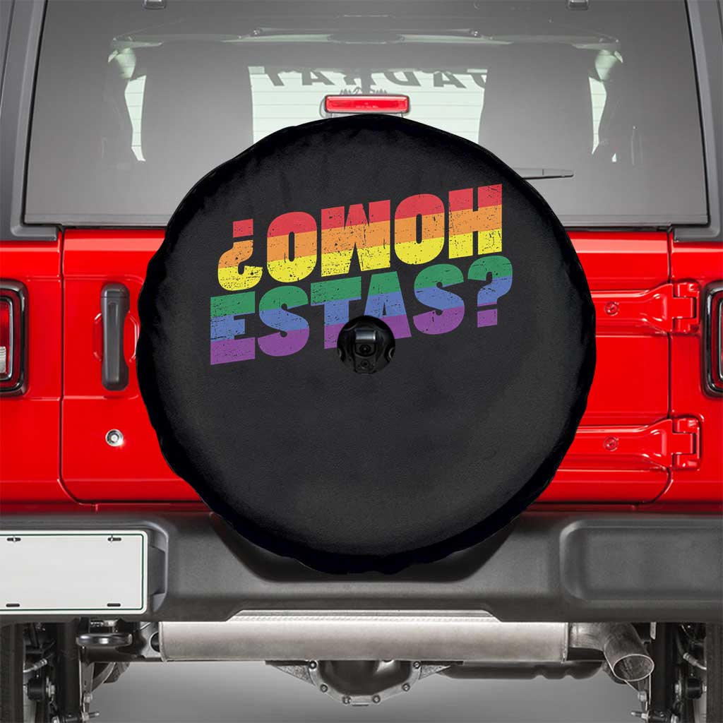 Funny Spanish Mexican Homo Estas Spare Tire Cover Gay Pride Ally LGBTQ Month
