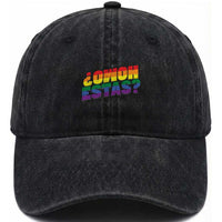 Funny Spanish Mexican Homo Estas Washed Cotton Baseball Cap Gay Pride Ally LGBTQ Month