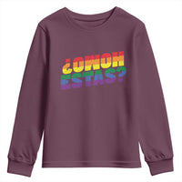 Funny Spanish Mexican Homo Estas Youth Sweatshirt Gay Pride Ally LGBTQ Month