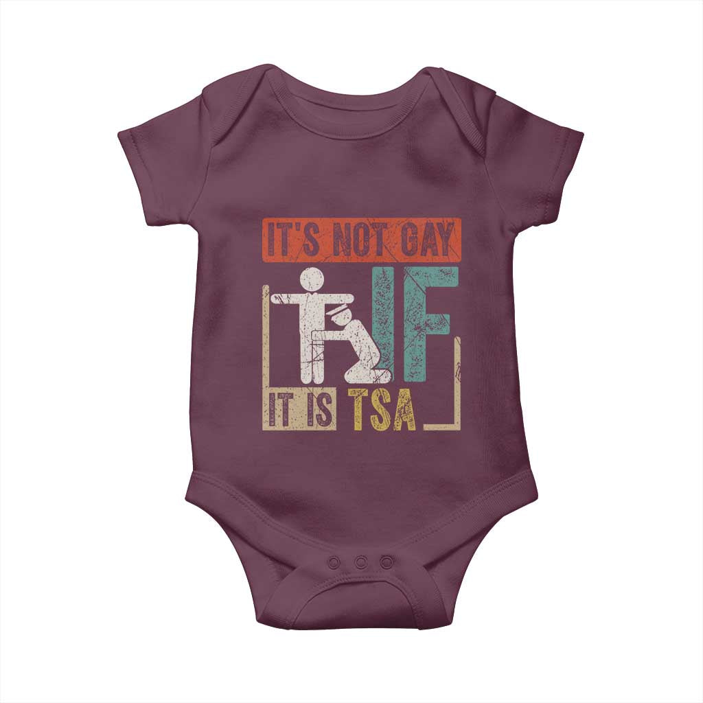 Funny Security Its Not Gay It Is TSA Baby Onesie Security Airline - Wonder Print Shop