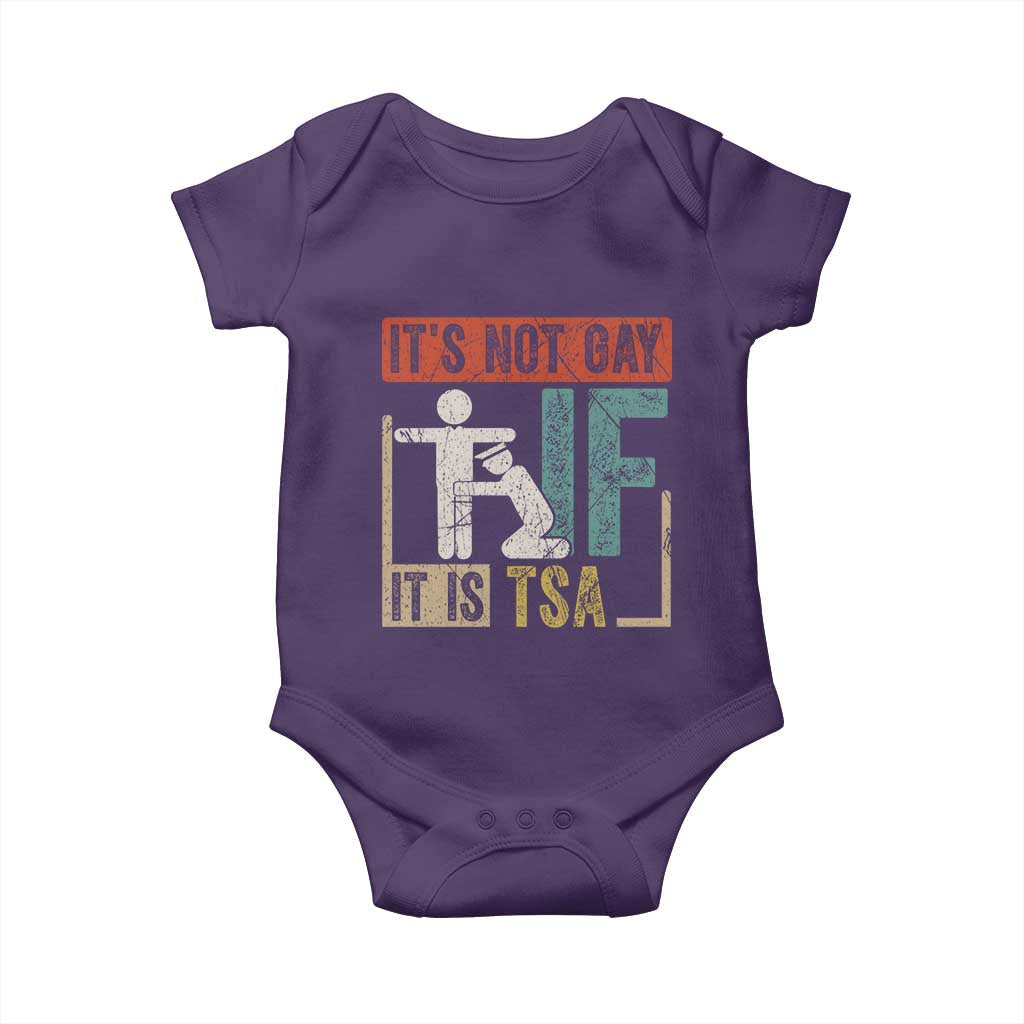 Funny Security Its Not Gay It Is TSA Baby Onesie Security Airline - Wonder Print Shop