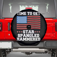 Funny Time To Get Star Spangled Hammered Spare Tire Cover 4th of July Drinking Beer Pong Red Cup American Flag - Wonder Print Shop