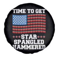 Funny Time To Get Star Spangled Hammered Spare Tire Cover 4th of July Drinking Beer Pong Red Cup American Flag - Wonder Print Shop