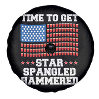 Funny Time To Get Star Spangled Hammered Spare Tire Cover 4th of July Drinking Beer Pong Red Cup American Flag - Wonder Print Shop
