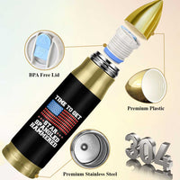 Funny Time To Get Star Spangled Hammered Bullet Tumbler 4th of July Drinking Beer Pong Red Cup American Flag - Wonder Print Shop