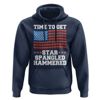 Funny Time To Get Star Spangled Hammered Hoodie 4th of July Drinking Beer Pong Red Cup American Flag - Wonder Print Shop