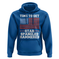 Funny Time To Get Star Spangled Hammered Hoodie 4th of July Drinking Beer Pong Red Cup American Flag - Wonder Print Shop