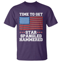 Funny Time To Get Star Spangled Hammered T Shirt 4th of July Drinking Beer Pong Red Cup American Flag - Wonder Print Shop