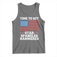 Funny Time To Get Star Spangled Hammered Tank Top 4th of July Drinking Beer Pong Red Cup American Flag - Wonder Print Shop