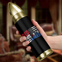 Funny American Drinking Bullet Tumbler Red White And Beer 4th Of July USA Flag - Wonder Print Shop