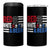 Funny American Drinking 4 in 1 Can Cooler Tumbler Red White And Beer 4th Of July USA Flag - Wonder Print Shop