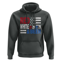 Funny American Drinking Hoodie Red White And Beer 4th Of July USA Flag - Wonder Print Shop