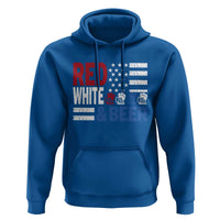 Funny American Drinking Hoodie Red White And Beer 4th Of July USA Flag - Wonder Print Shop
