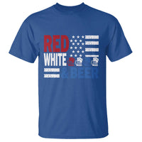 Funny American Drinking T Shirt Red White And Beer 4th Of July USA Flag - Wonder Print Shop